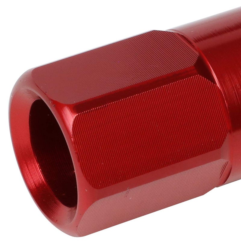 J2 Engineering 20 Pcs 7075 Aluminum Tall Open End M12 x 1.5 Lug Nuts Set w/Socket Adapter, Red, Fit Conical Seat, LN-T7-009-15-RD - Image 5
